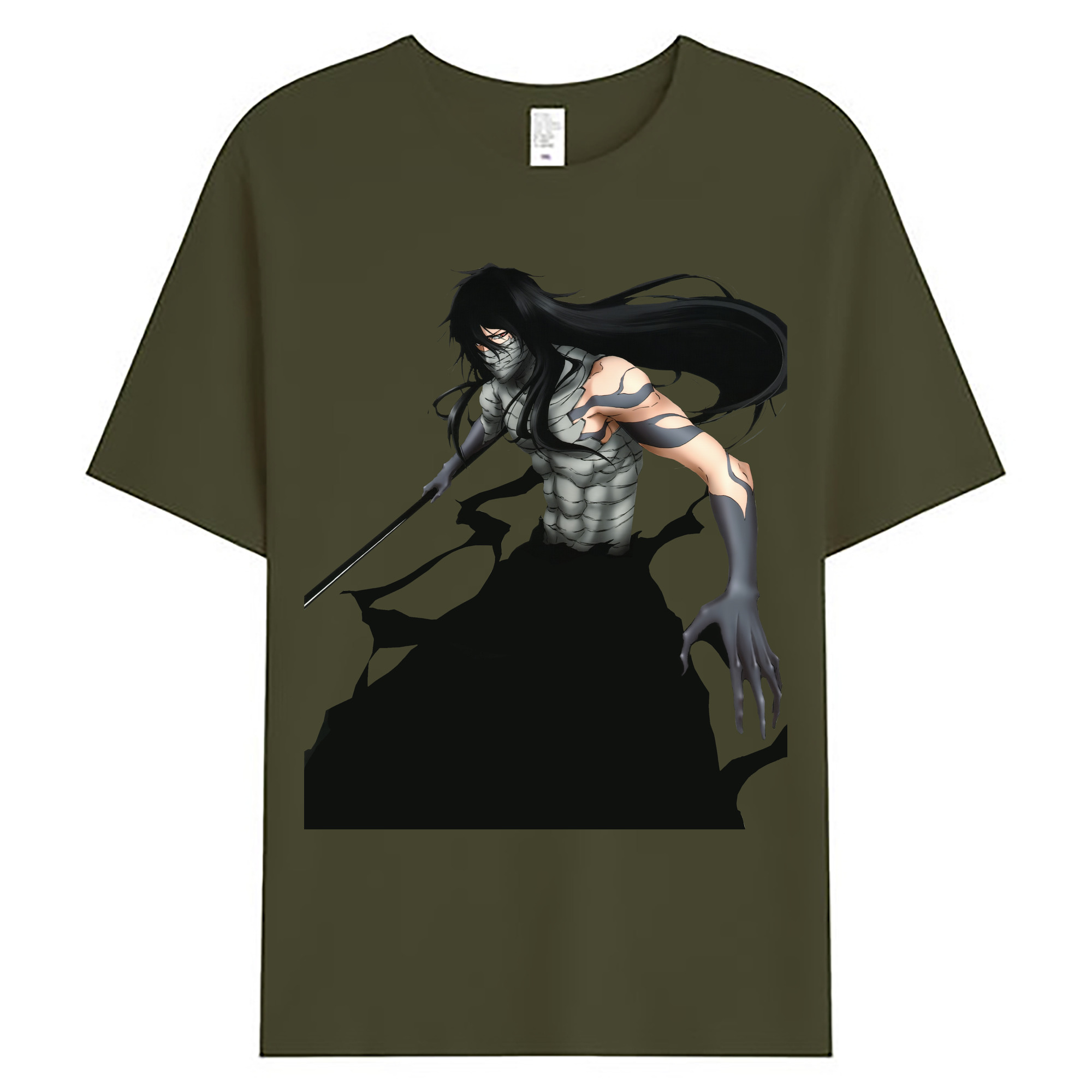 （画像用） ブリーチ 黒崎一護（くろさき いちご）BLEACH Kurosaki Ichigo 綿100％ メンズ半袖Tシャツ｜肌触りやわらか＆通気性